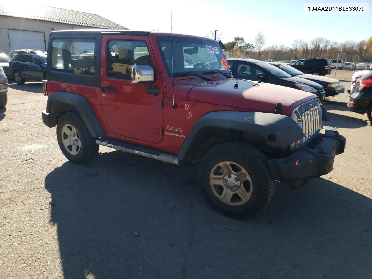 2011 Jeep Wrangler Sport VIN: 1J4AA2D11BL533079 Lot: 76948384