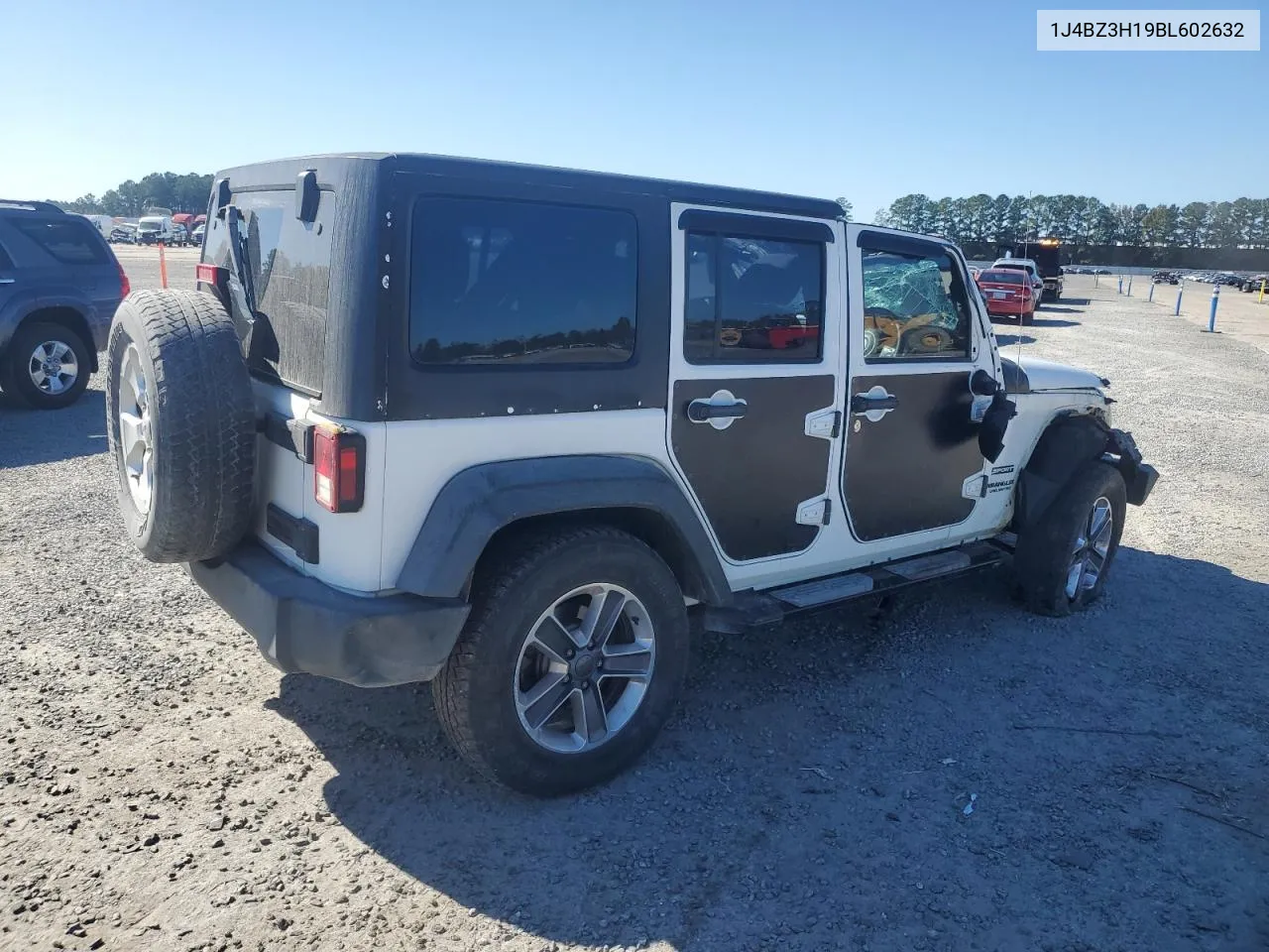 2011 Jeep Wrangler Unlimited Sport VIN: 1J4BZ3H19BL602632 Lot: 77132134