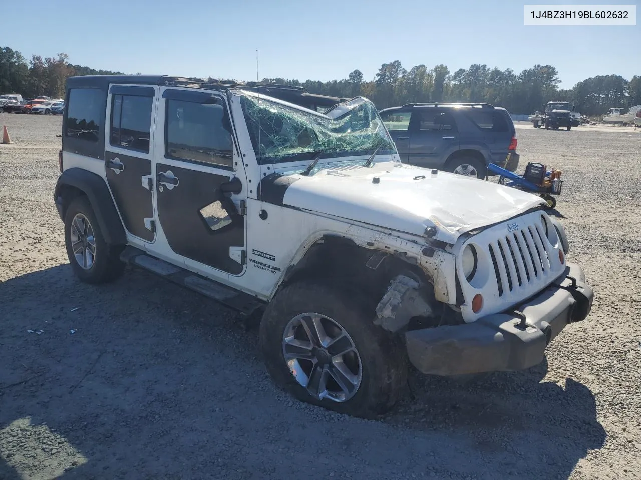 2011 Jeep Wrangler Unlimited Sport VIN: 1J4BZ3H19BL602632 Lot: 77132134