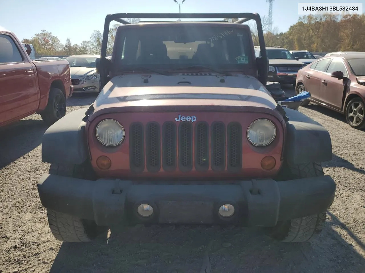 2011 Jeep Wrangler Unlimited Sport VIN: 1J4BA3H13BL582434 Lot: 77185144