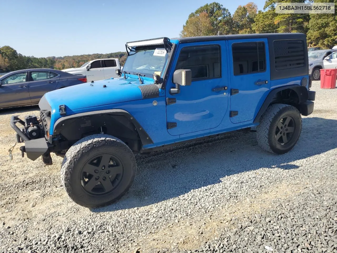 2011 Jeep Wrangler Unlimited Sport VIN: 1J4BA3H15BL562718 Lot: 77320934