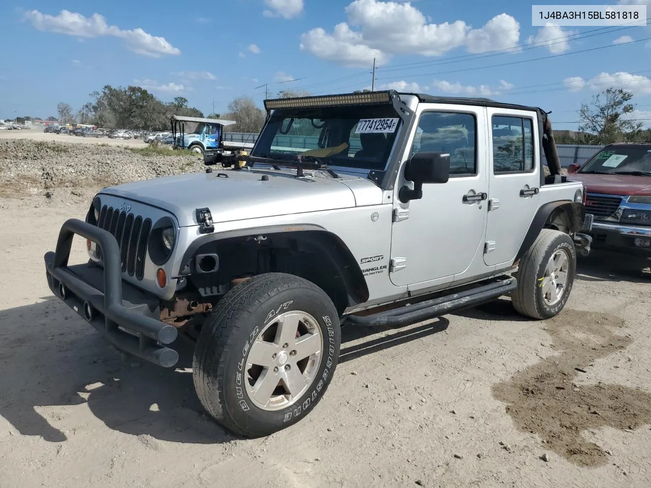 2011 Jeep Wrangler Unlimited Sport VIN: 1J4BA3H15BL581818 Lot: 77412954