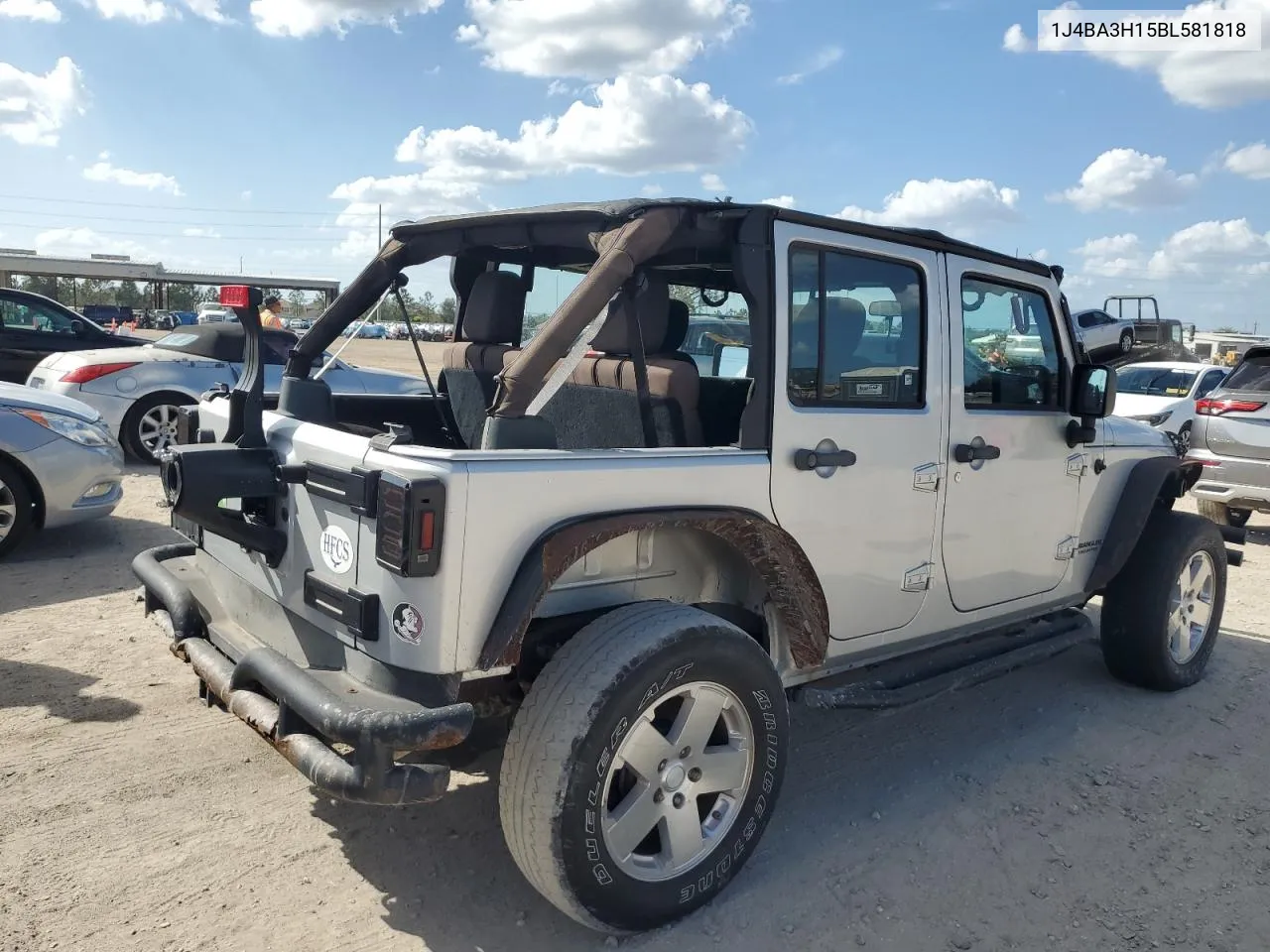 2011 Jeep Wrangler Unlimited Sport VIN: 1J4BA3H15BL581818 Lot: 77412954