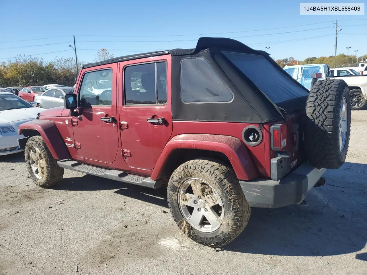 2011 Jeep Wrangler Unlimited Sahara VIN: 1J4BA5H1XBL558403 Lot: 77620864