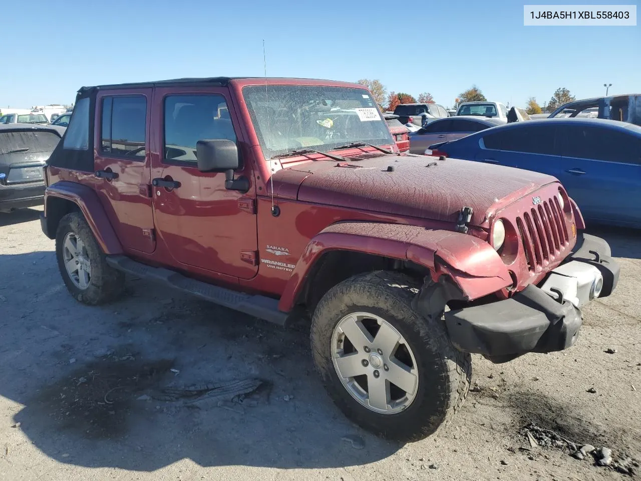 2011 Jeep Wrangler Unlimited Sahara VIN: 1J4BA5H1XBL558403 Lot: 77620864