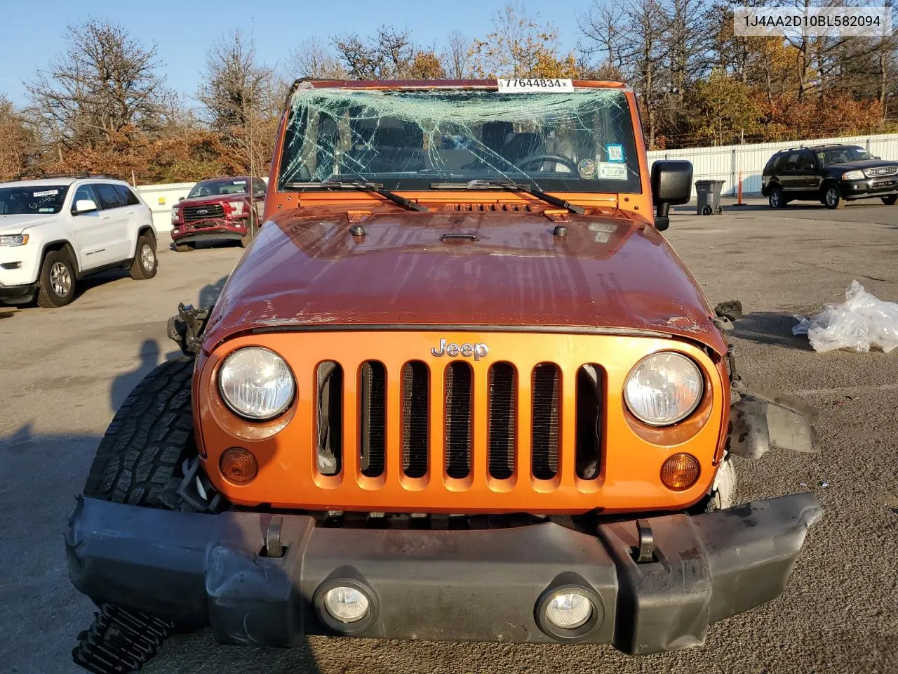 2011 Jeep Wrangler Sport VIN: 1J4AA2D10BL582094 Lot: 77644834