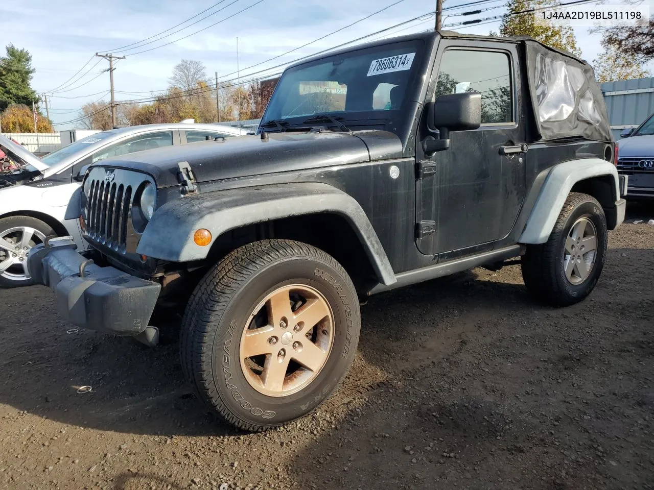 2011 Jeep Wrangler Sport VIN: 1J4AA2D19BL511198 Lot: 78606314