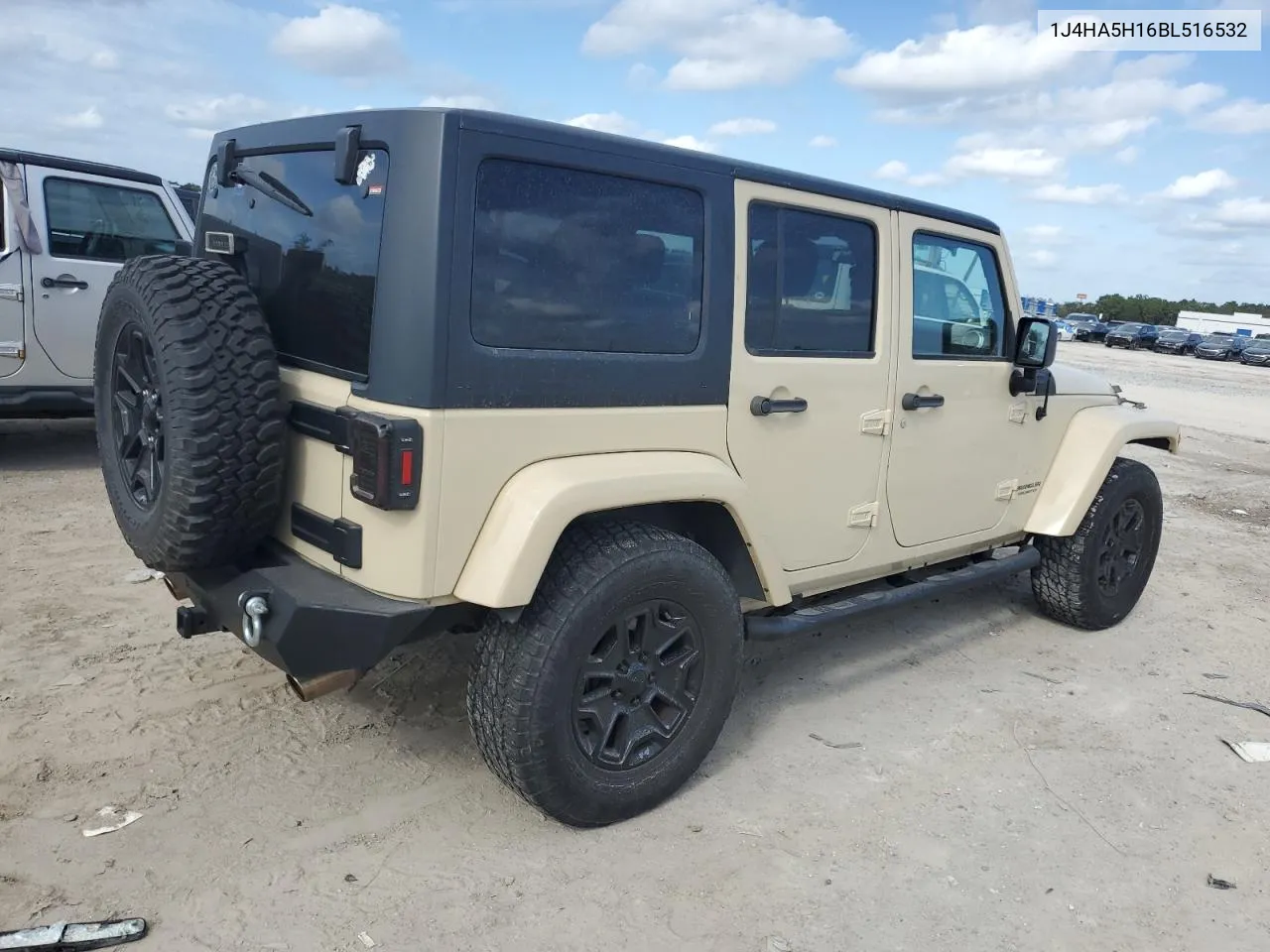 2011 Jeep Wrangler Unlimited Sahara VIN: 1J4HA5H16BL516532 Lot: 80282924