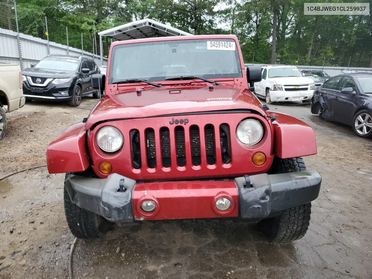 2012 Jeep Wrangler Unlimited Sahara VIN: 1C4BJWEG1CL259937 Lot: 54591424