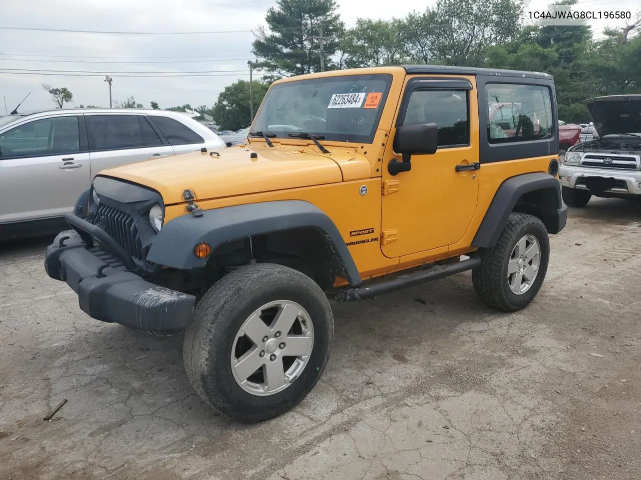 2012 Jeep Wrangler Sport VIN: 1C4AJWAG8CL196580 Lot: 62263484