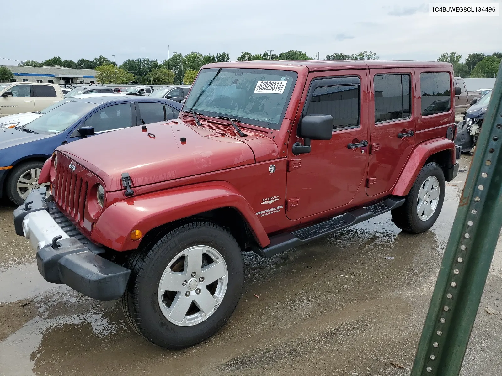 1C4BJWEG8CL134496 2012 Jeep Wrangler Unlimited Sahara