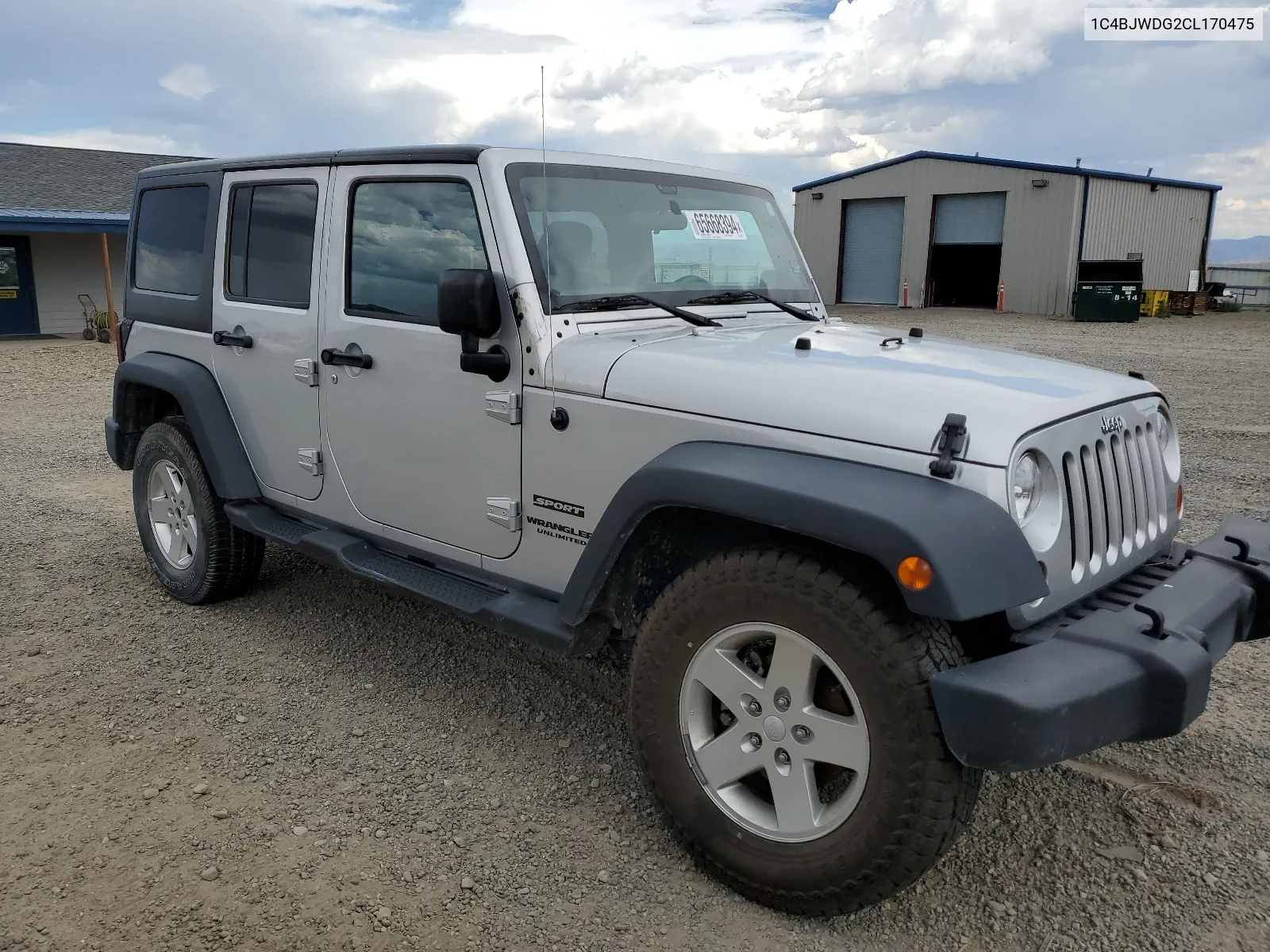 2012 Jeep Wrangler Unlimited Sport VIN: 1C4BJWDG2CL170475 Lot: 65668394