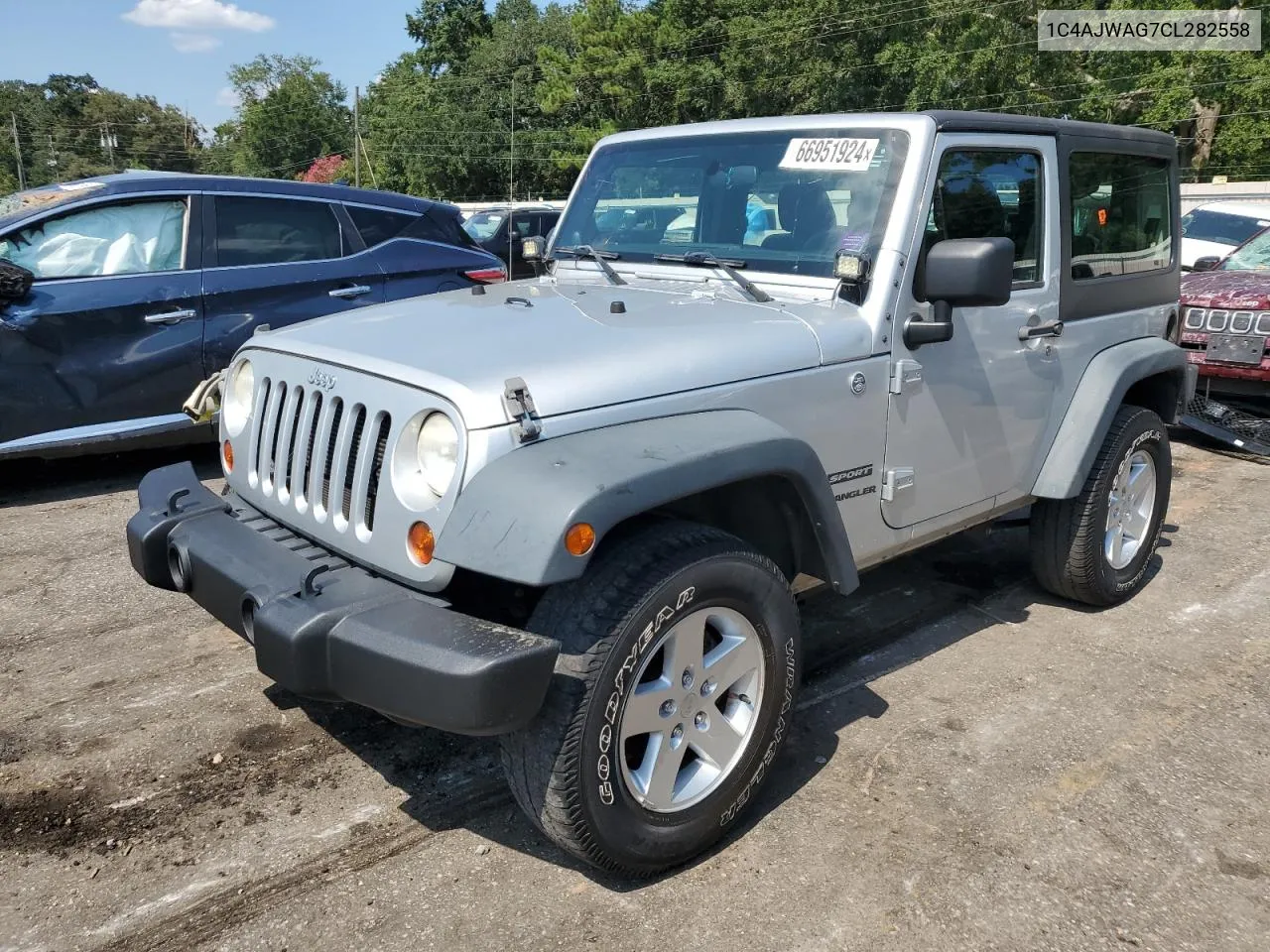 2012 Jeep Wrangler Sport VIN: 1C4AJWAG7CL282558 Lot: 66951924