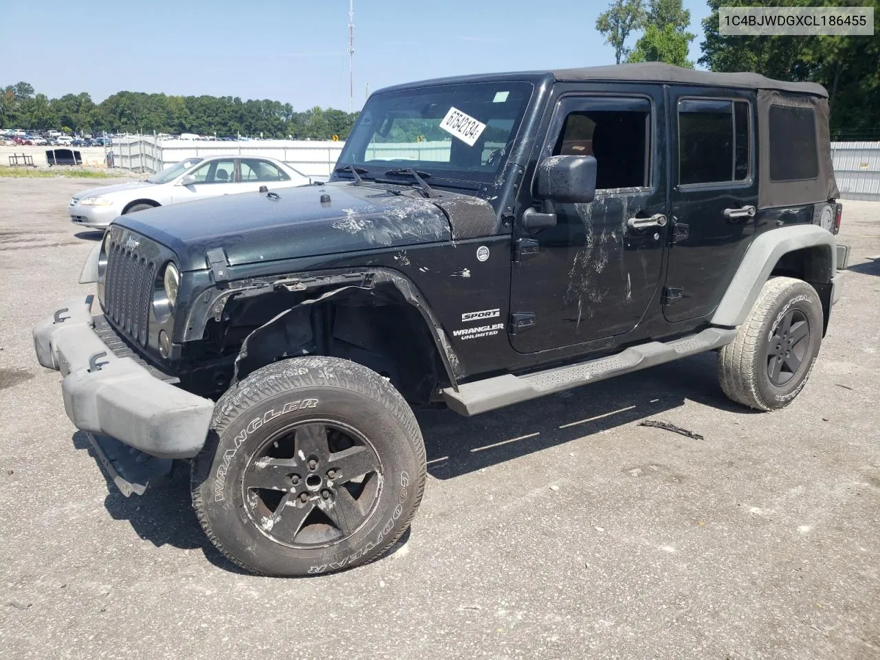 2012 Jeep Wrangler Unlimited Sport VIN: 1C4BJWDGXCL186455 Lot: 67542134