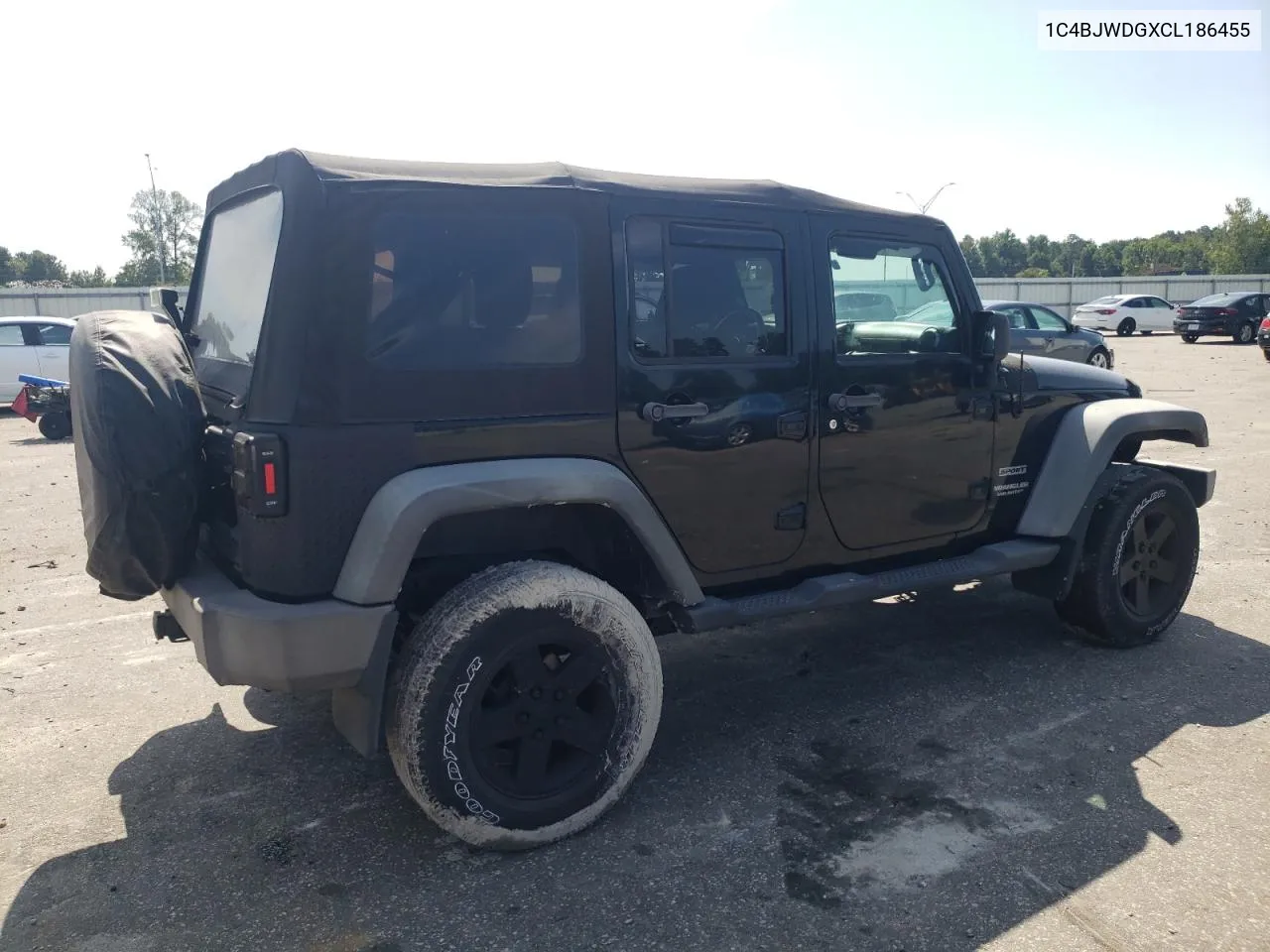 2012 Jeep Wrangler Unlimited Sport VIN: 1C4BJWDGXCL186455 Lot: 67542134