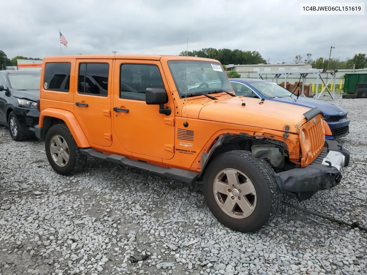 1C4BJWEG6CL151619 2012 Jeep Wrangler Unlimited Sahara