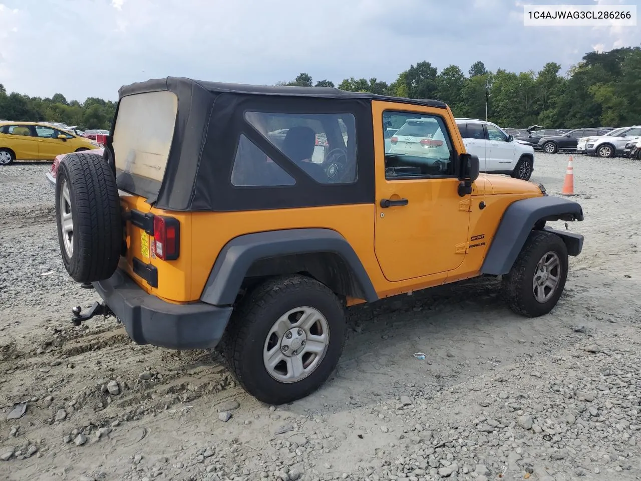 2012 Jeep Wrangler Sport VIN: 1C4AJWAG3CL286266 Lot: 69424884