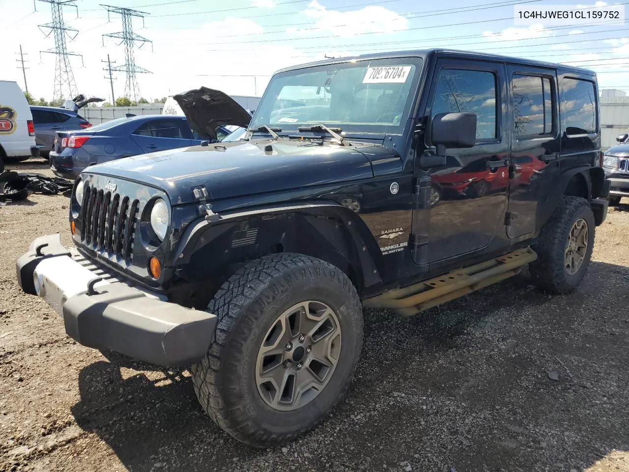 2012 Jeep Wrangler Unlimited Sahara VIN: 1C4HJWEG1CL159752 Lot: 70976704