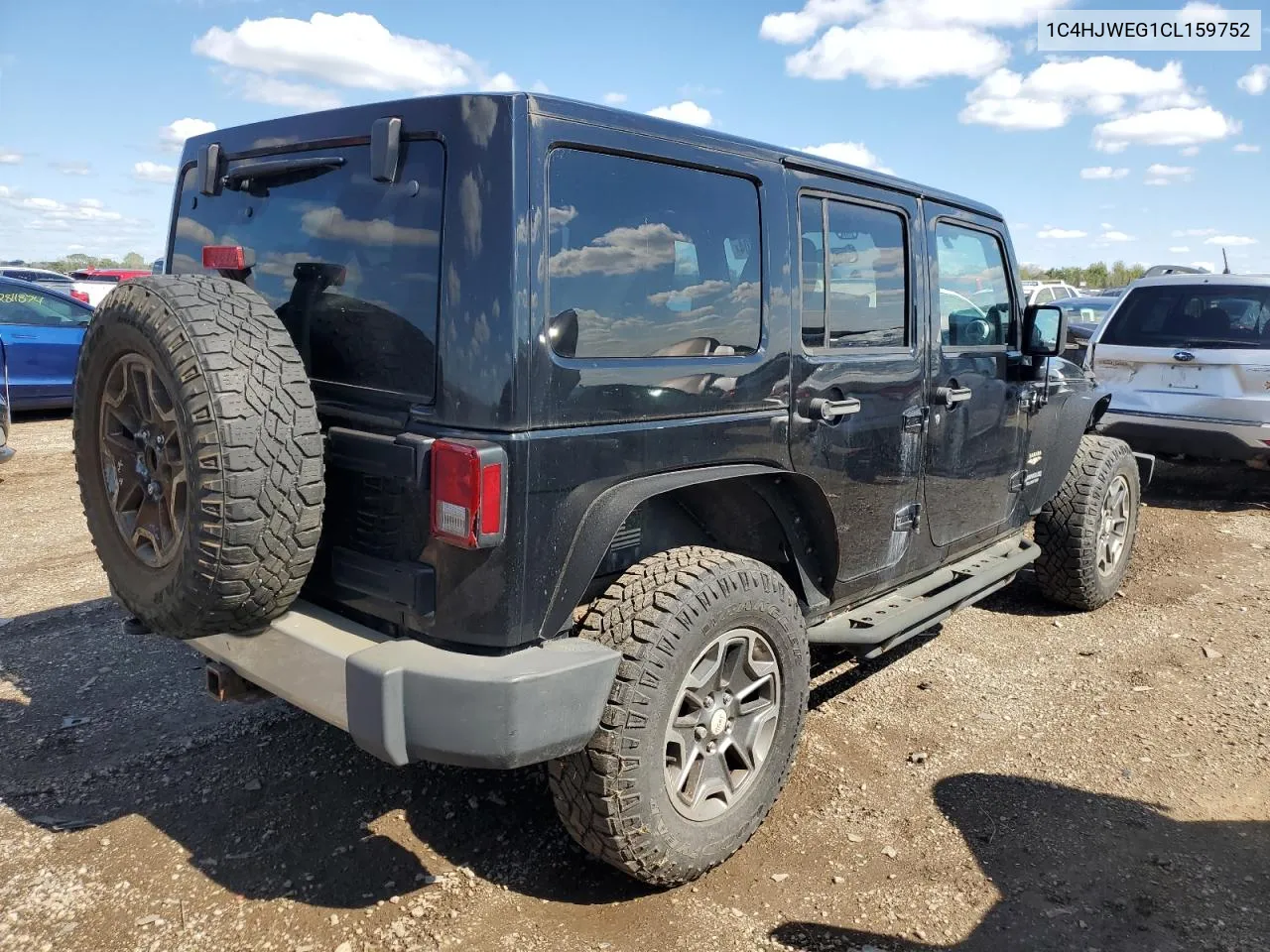 2012 Jeep Wrangler Unlimited Sahara VIN: 1C4HJWEG1CL159752 Lot: 70976704