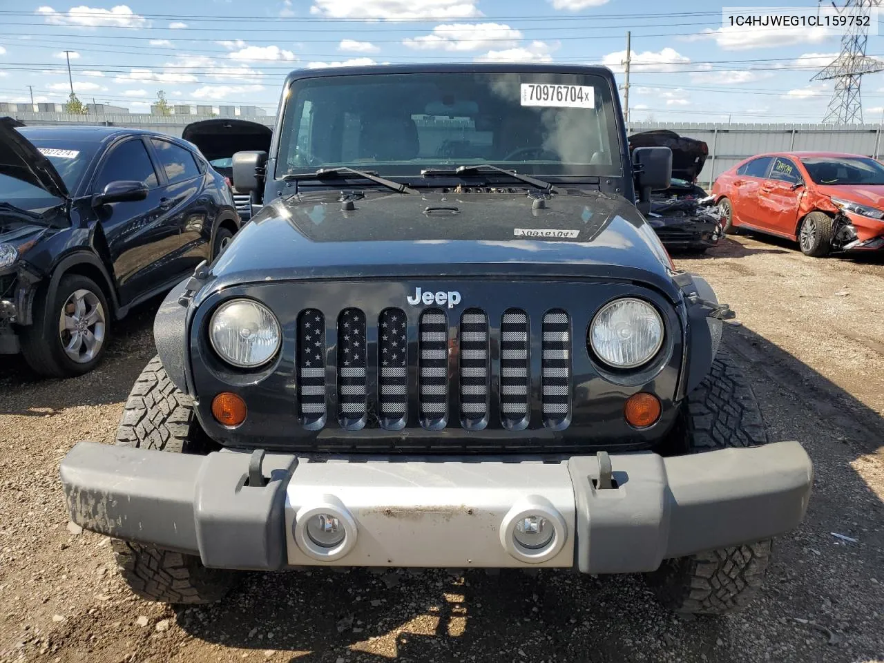 2012 Jeep Wrangler Unlimited Sahara VIN: 1C4HJWEG1CL159752 Lot: 70976704