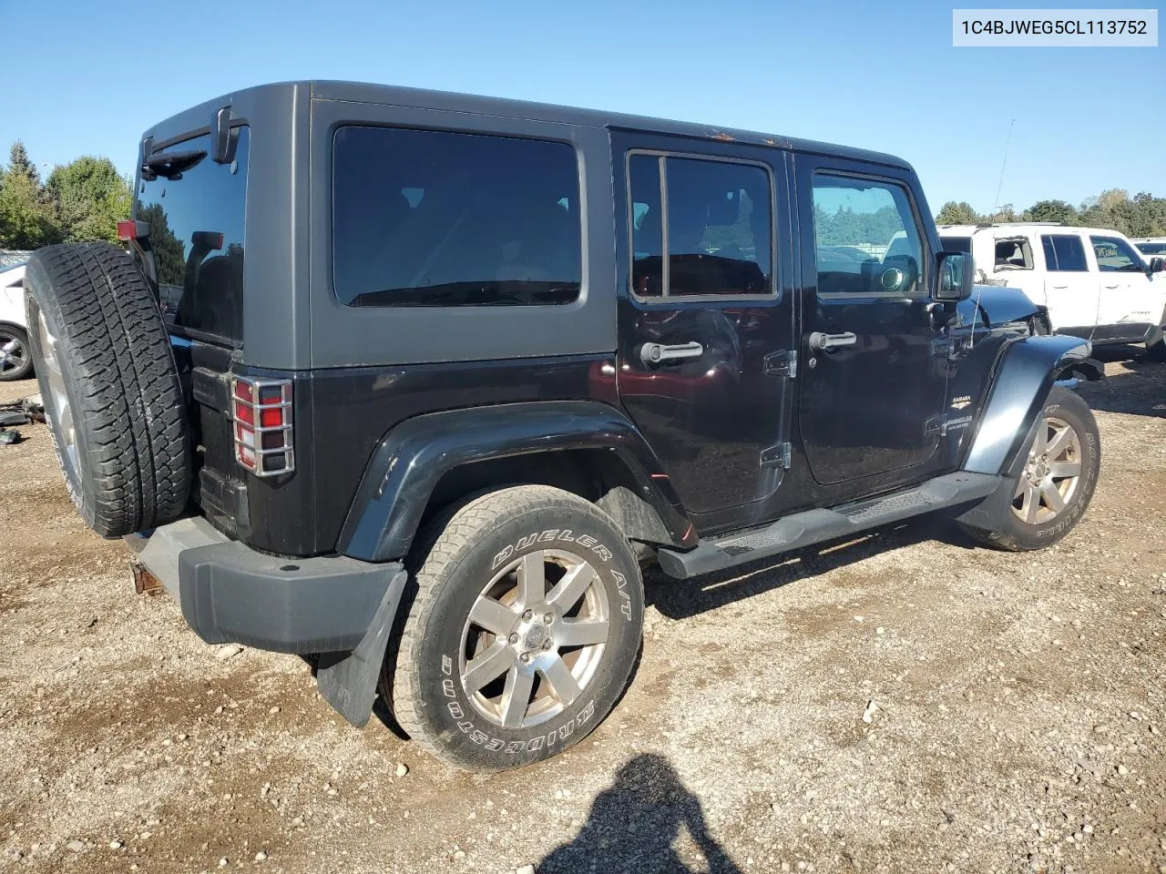 2012 Jeep Wrangler Unlimited Sahara VIN: 1C4BJWEG5CL113752 Lot: 71645914