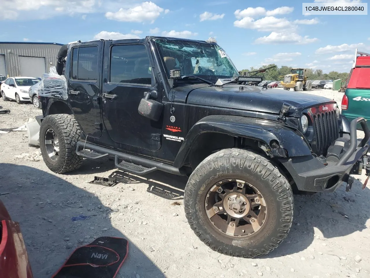 2012 Jeep Wrangler Unlimited Sahara VIN: 1C4BJWEG4CL280040 Lot: 72267154