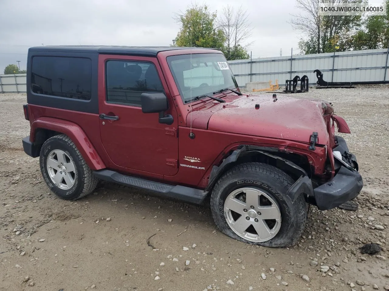 2012 Jeep Wrangler Sahara VIN: 1C4GJWBG4CL160085 Lot: 72401084