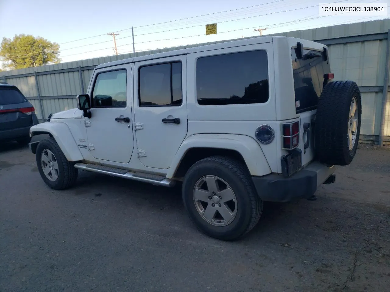 2012 Jeep Wrangler Unlimited Sahara VIN: 1C4HJWEG3CL138904 Lot: 72913114