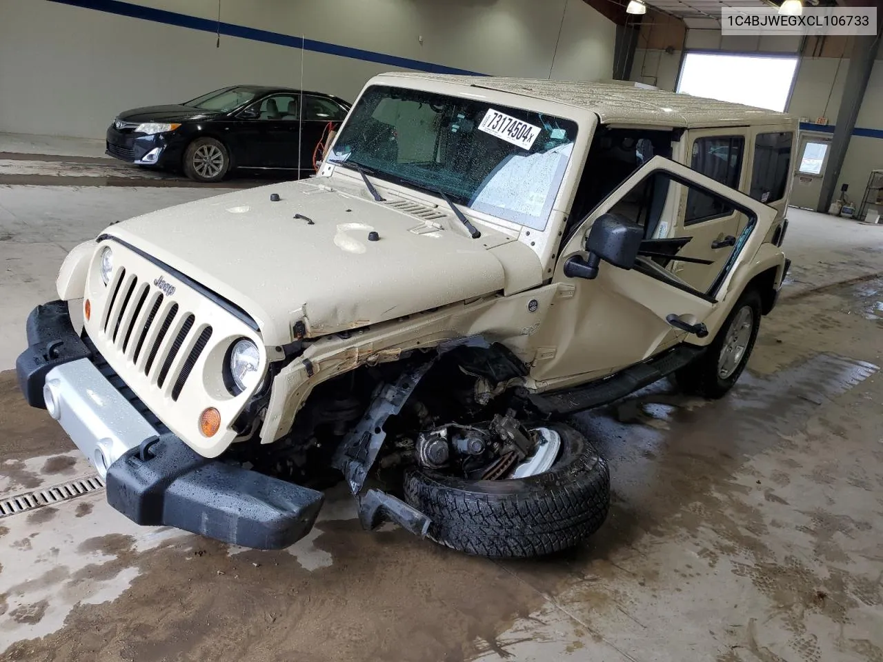 2012 Jeep Wrangler Unlimited Sahara VIN: 1C4BJWEGXCL106733 Lot: 73174504