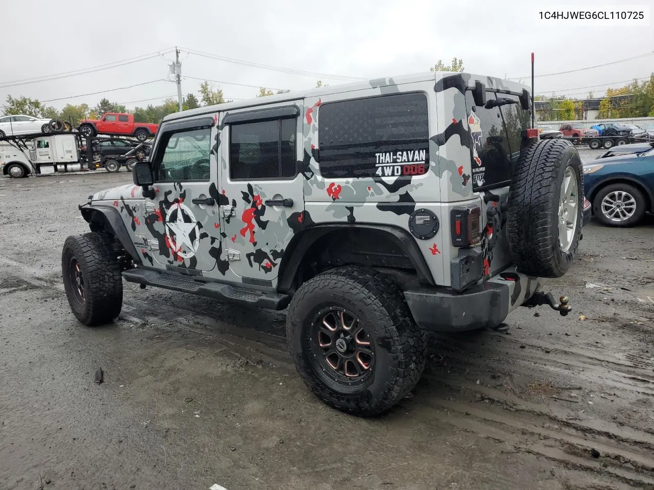 2012 Jeep Wrangler Unlimited Sahara VIN: 1C4HJWEG6CL110725 Lot: 73198034