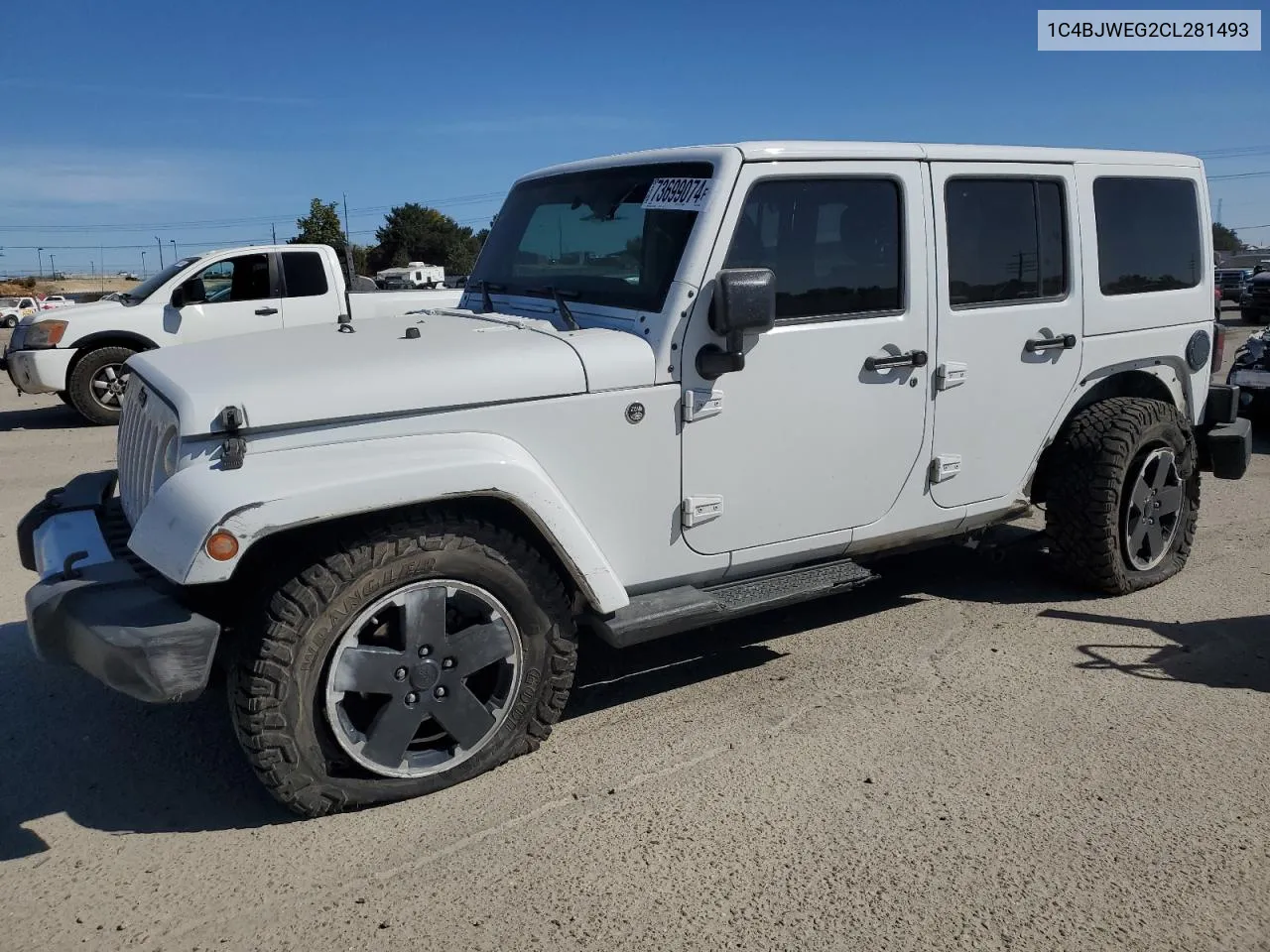 2012 Jeep Wrangler Unlimited Sahara VIN: 1C4BJWEG2CL281493 Lot: 73699074