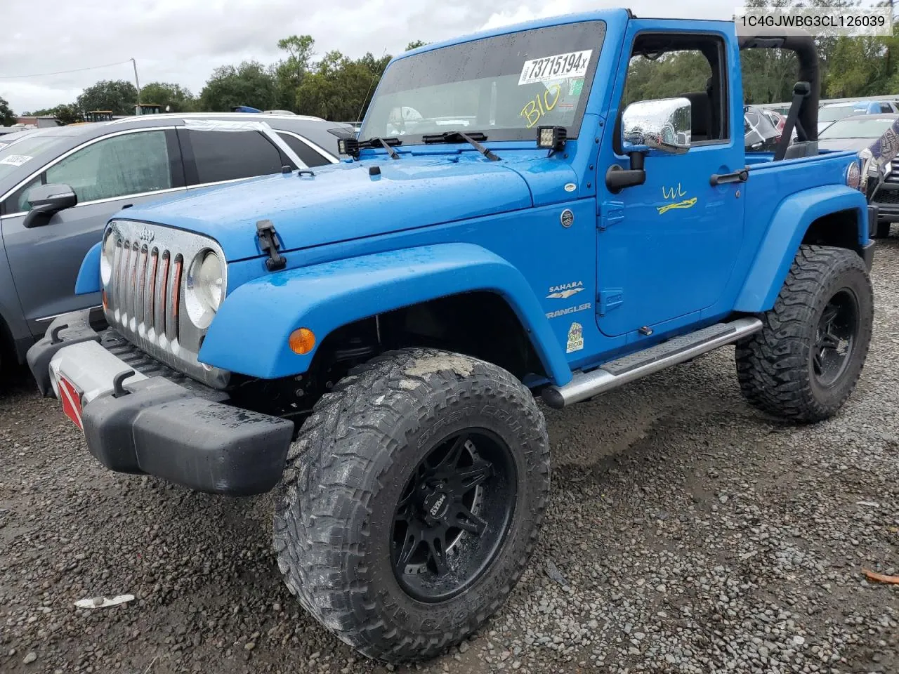 2012 Jeep Wrangler Sahara VIN: 1C4GJWBG3CL126039 Lot: 73715194