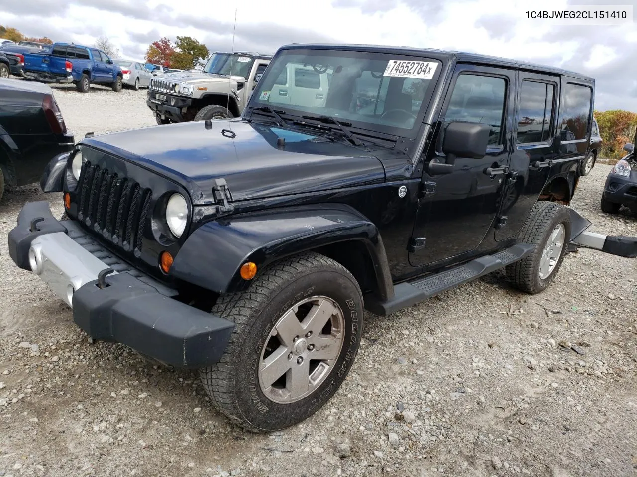 2012 Jeep Wrangler Unlimited Sahara VIN: 1C4BJWEG2CL151410 Lot: 74552784