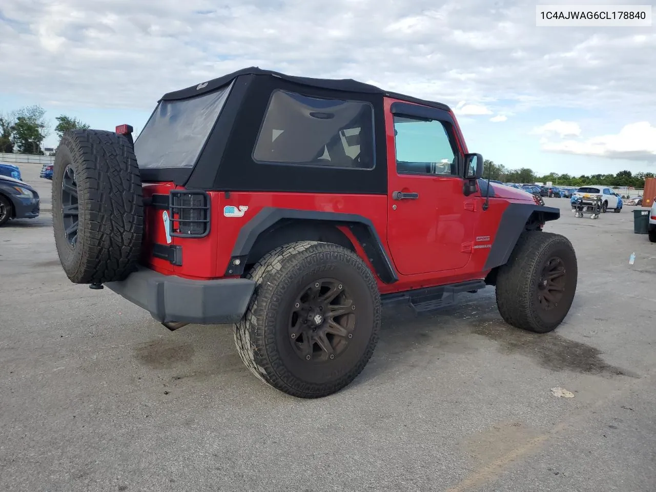 2012 Jeep Wrangler Sport VIN: 1C4AJWAG6CL178840 Lot: 74586094