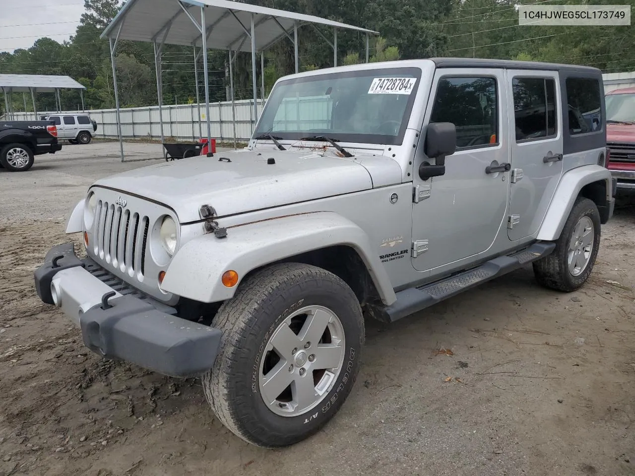 2012 Jeep Wrangler Unlimited Sahara VIN: 1C4HJWEG5CL173749 Lot: 74728784