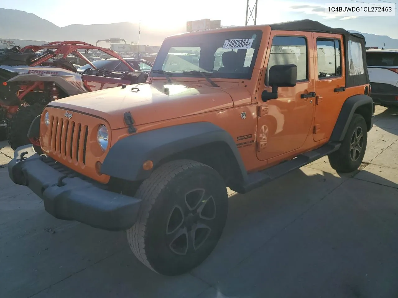 2012 Jeep Wrangler Unlimited Sport VIN: 1C4BJWDG1CL272463 Lot: 74993854