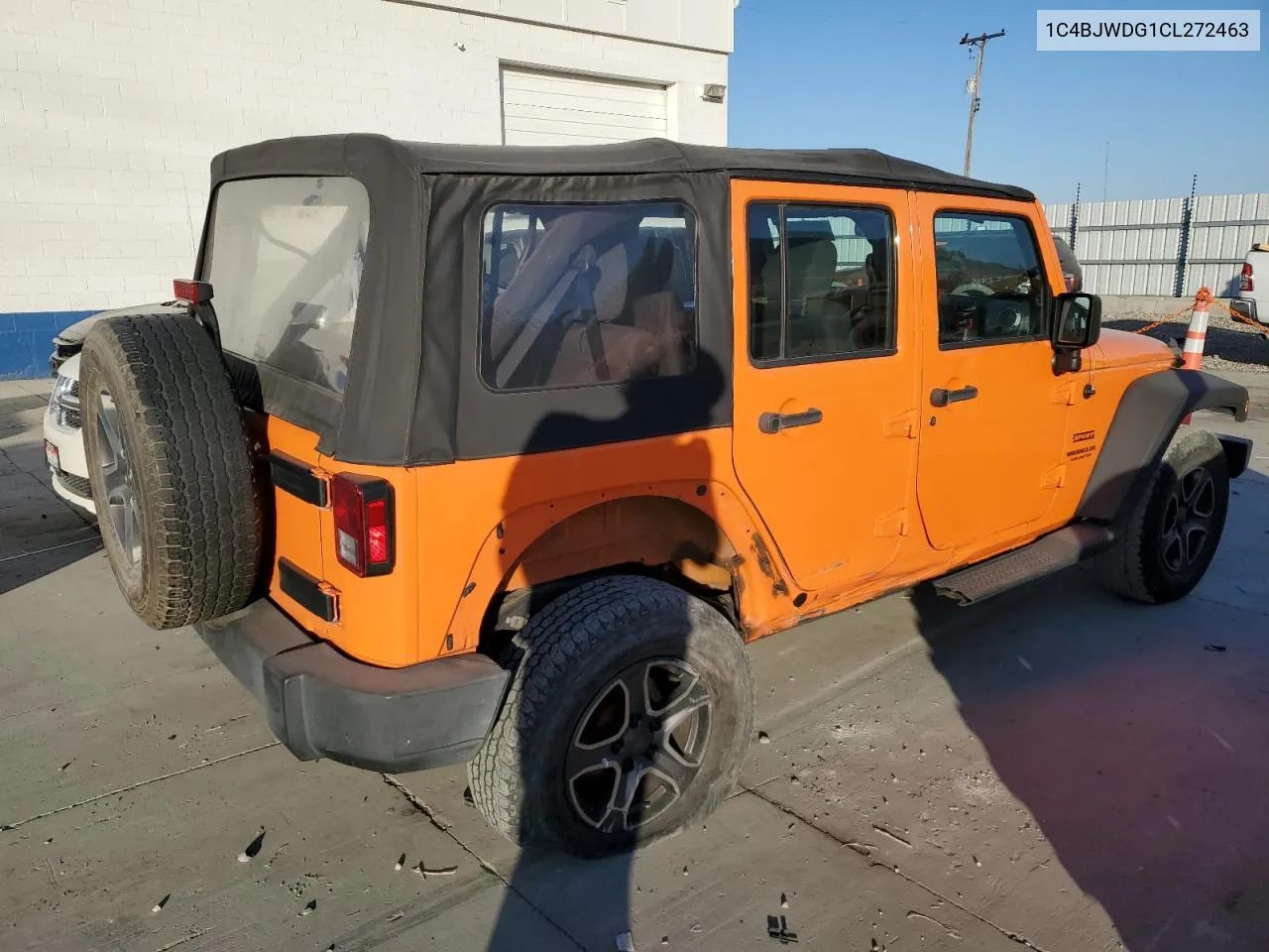 2012 Jeep Wrangler Unlimited Sport VIN: 1C4BJWDG1CL272463 Lot: 74993854