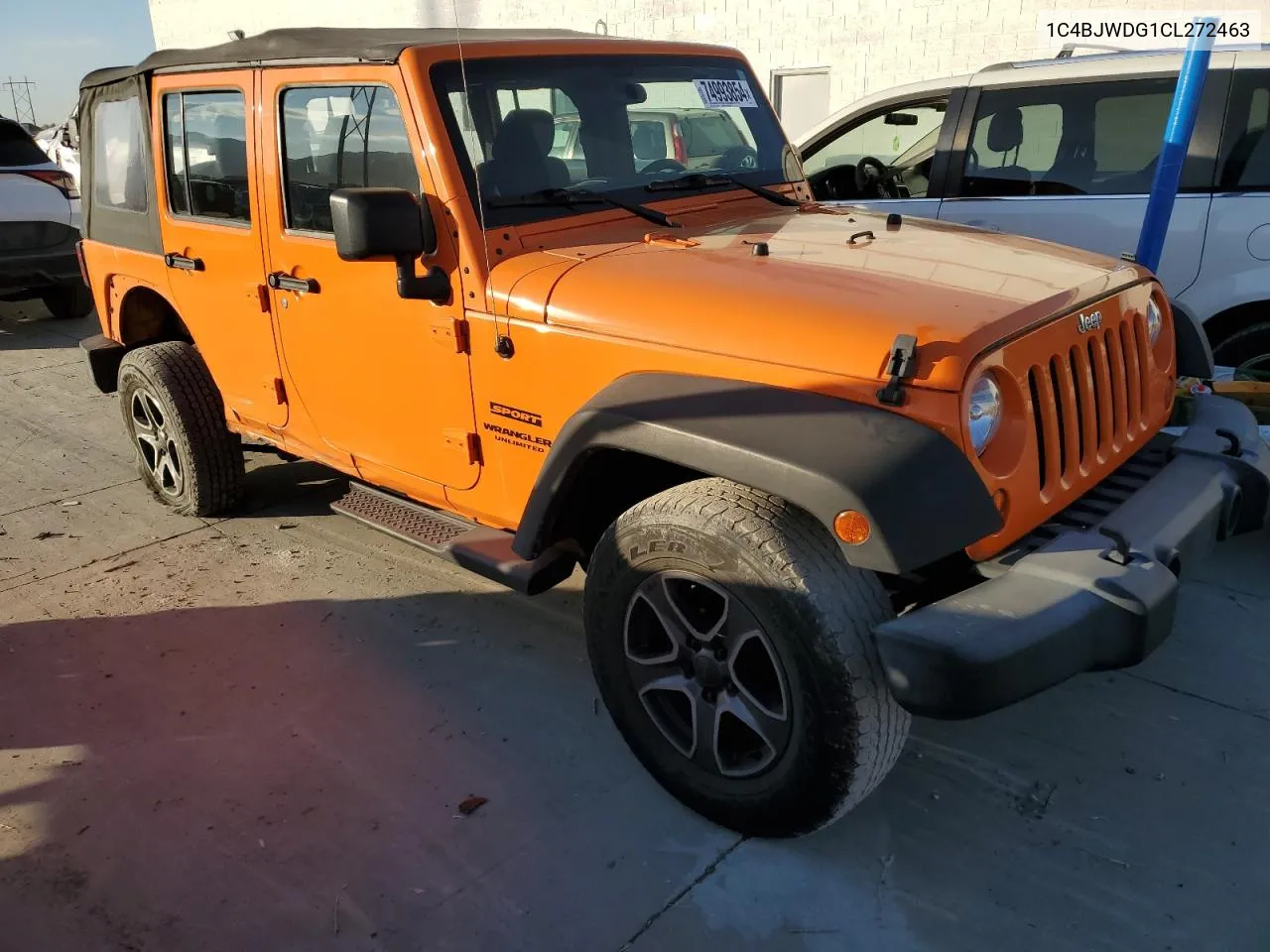 2012 Jeep Wrangler Unlimited Sport VIN: 1C4BJWDG1CL272463 Lot: 74993854