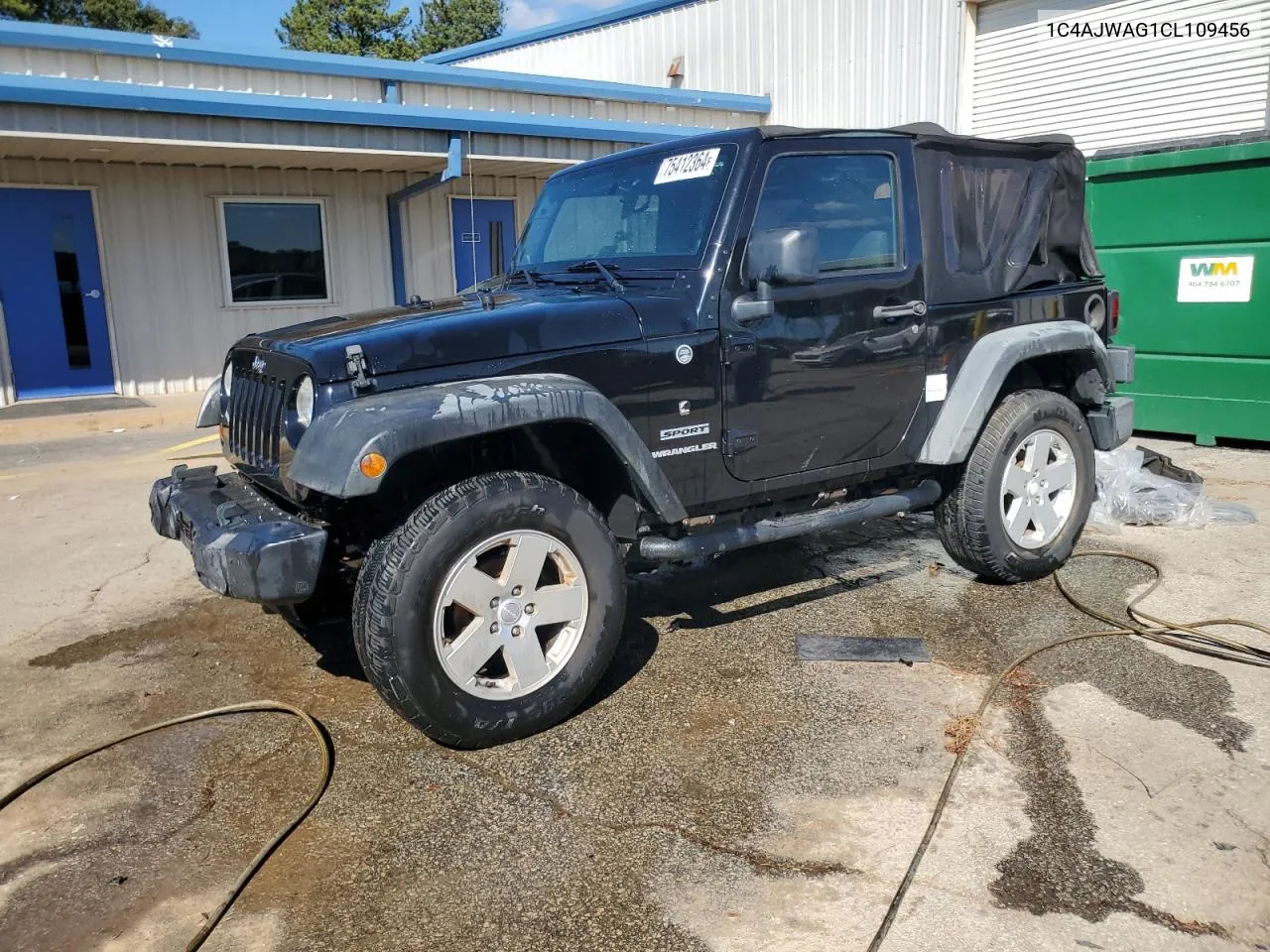 2012 Jeep Wrangler Sport VIN: 1C4AJWAG1CL109456 Lot: 75412364