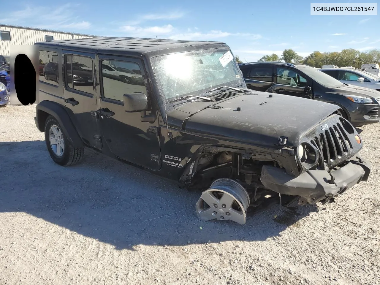 2012 Jeep Wrangler Unlimited Sport VIN: 1C4BJWDG7CL261547 Lot: 75804284