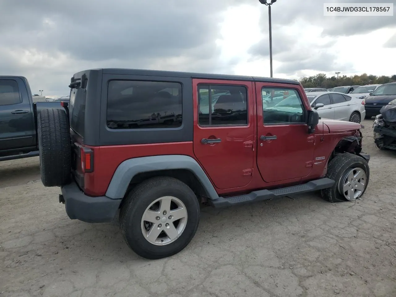 2012 Jeep Wrangler Unlimited Sport VIN: 1C4BJWDG3CL178567 Lot: 76085084