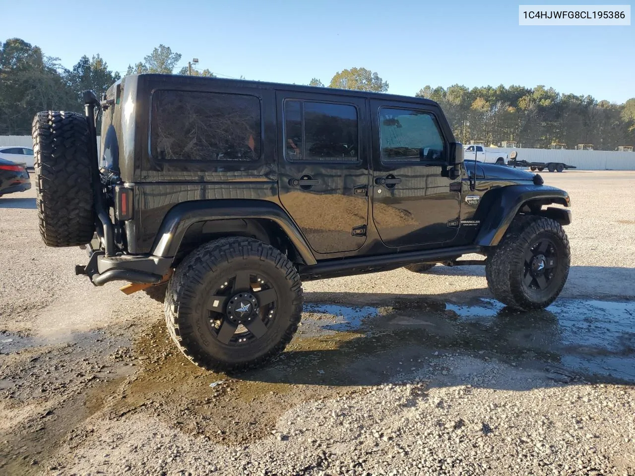 2012 Jeep Wrangler Unlimited Rubicon VIN: 1C4HJWFG8CL195386 Lot: 76311754