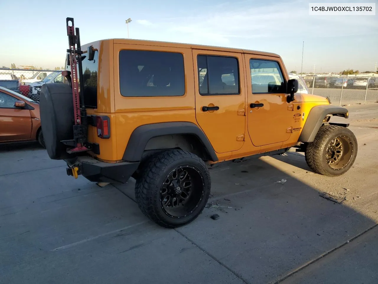 2012 Jeep Wrangler Unlimited Sport VIN: 1C4BJWDGXCL135702 Lot: 76553094