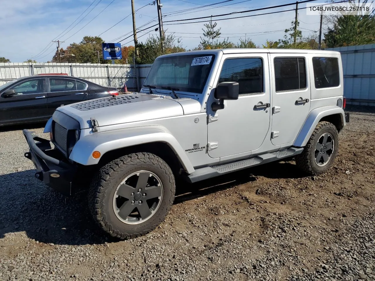 2012 Jeep Wrangler Unlimited Sahara VIN: 1C4BJWEG5CL267118 Lot: 76700174