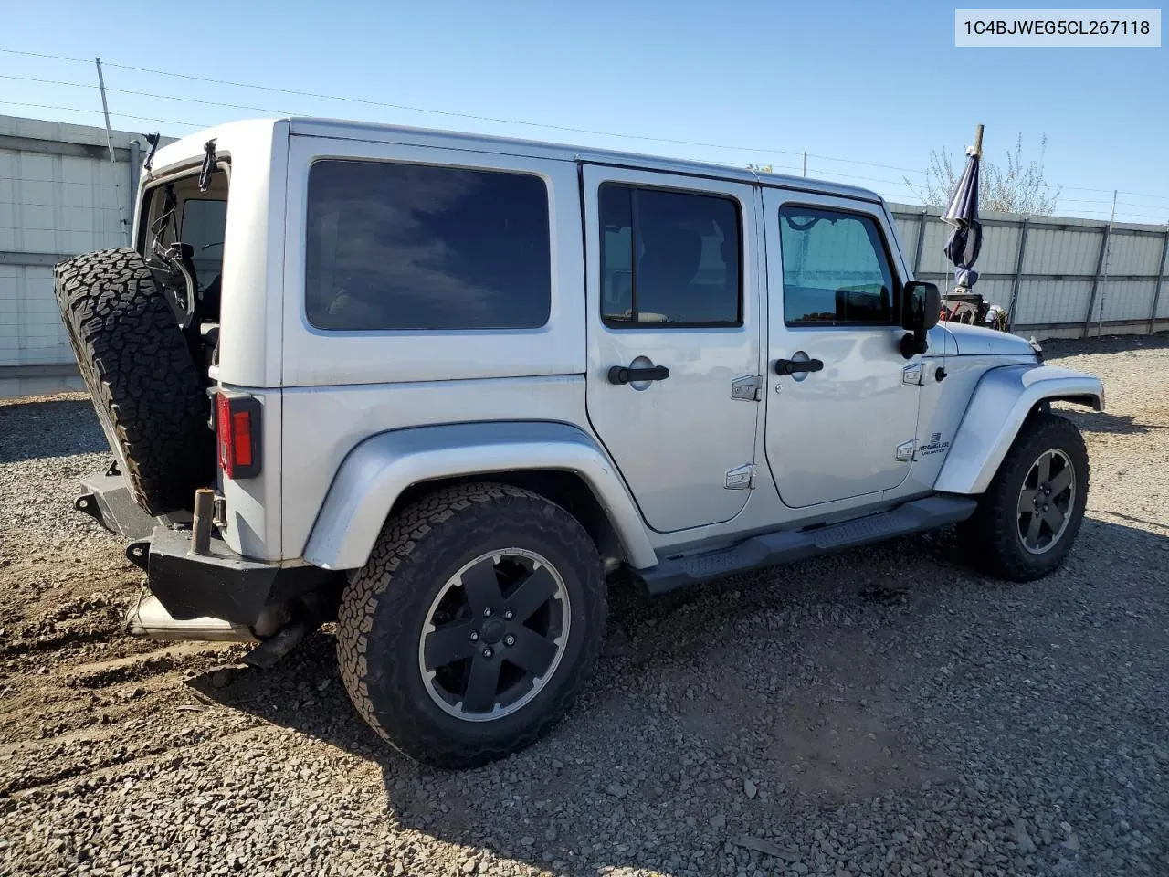 2012 Jeep Wrangler Unlimited Sahara VIN: 1C4BJWEG5CL267118 Lot: 76700174