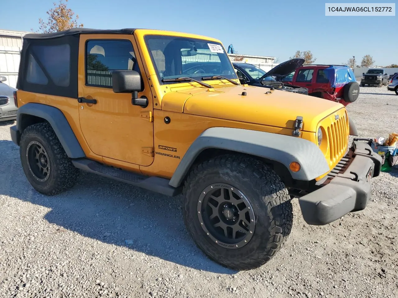 2012 Jeep Wrangler Sport VIN: 1C4AJWAG6CL152772 Lot: 76876744