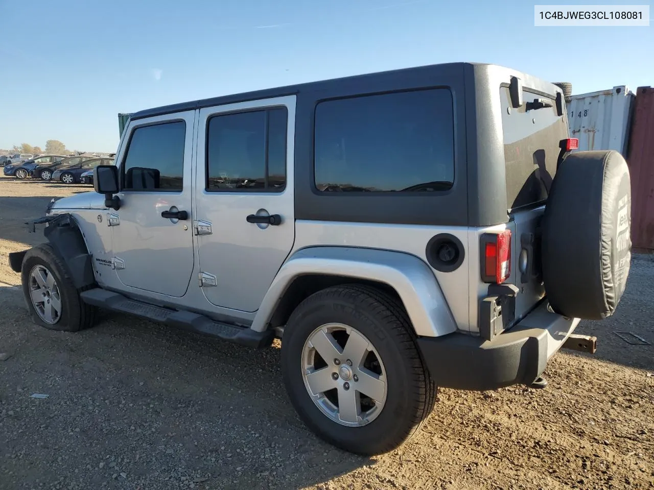 2012 Jeep Wrangler Unlimited Sahara VIN: 1C4BJWEG3CL108081 Lot: 77116044