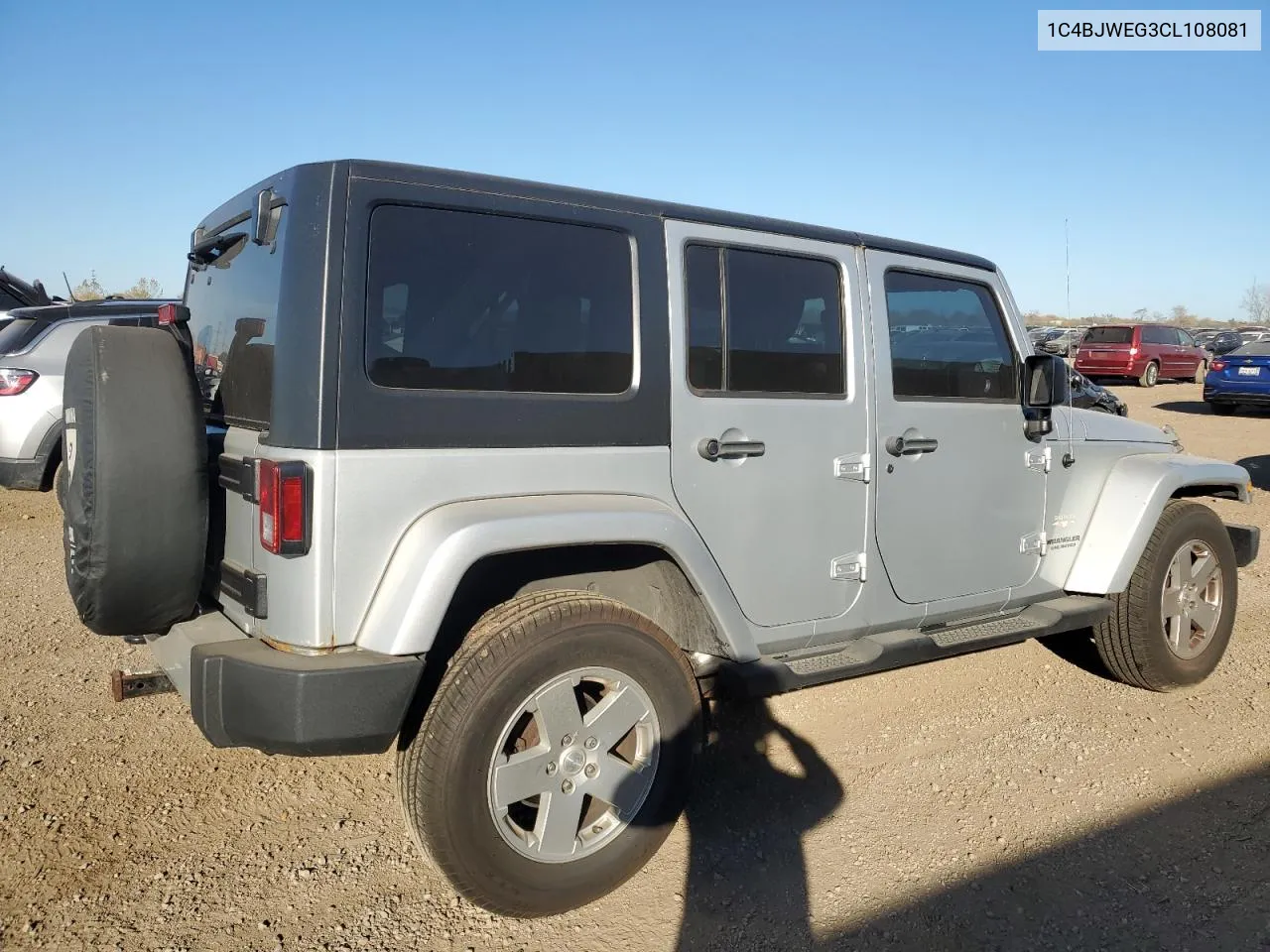 2012 Jeep Wrangler Unlimited Sahara VIN: 1C4BJWEG3CL108081 Lot: 77116044