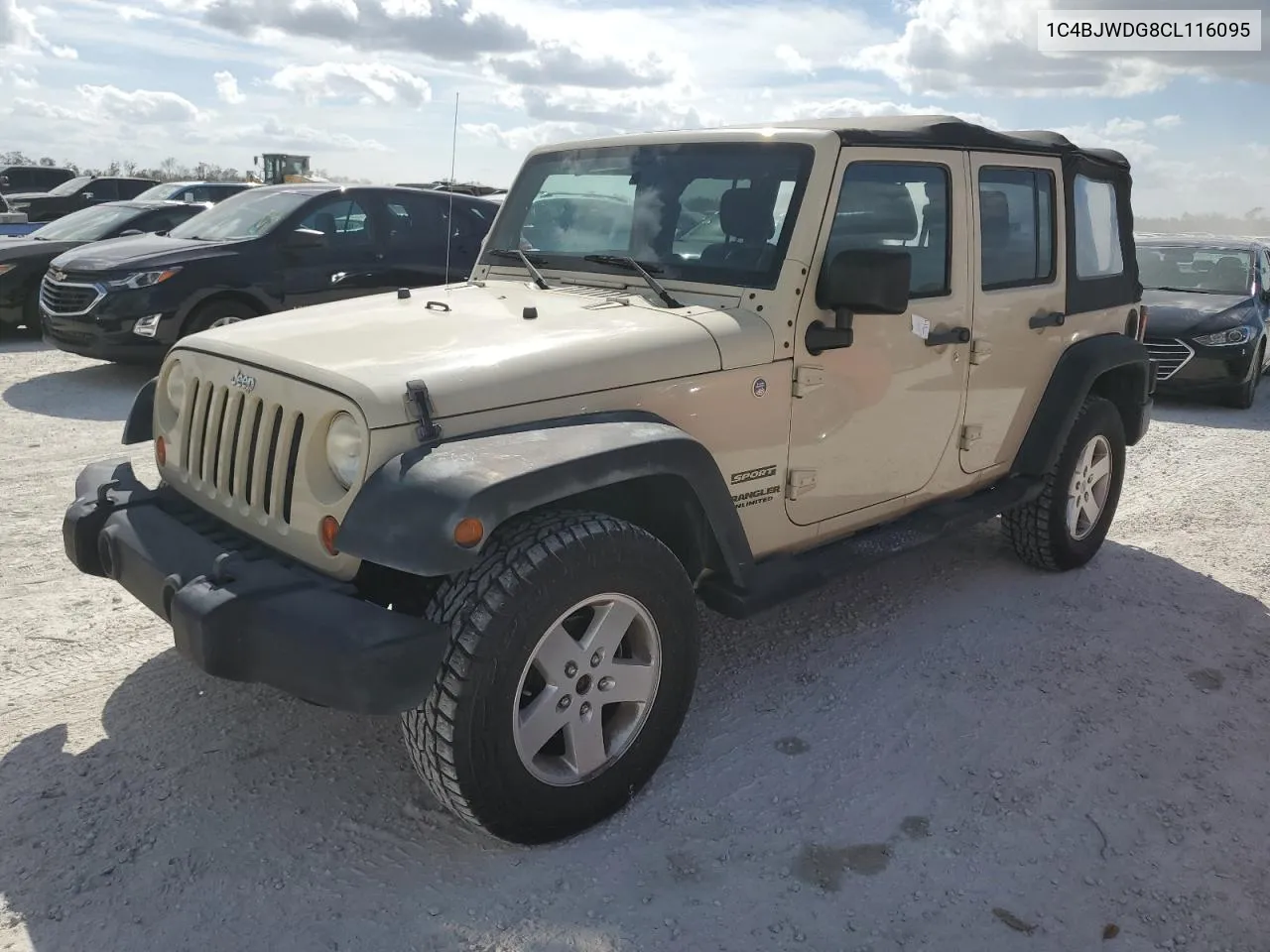 2012 Jeep Wrangler Unlimited Sport VIN: 1C4BJWDG8CL116095 Lot: 77152204