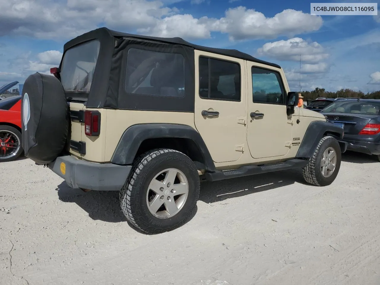 2012 Jeep Wrangler Unlimited Sport VIN: 1C4BJWDG8CL116095 Lot: 77152204